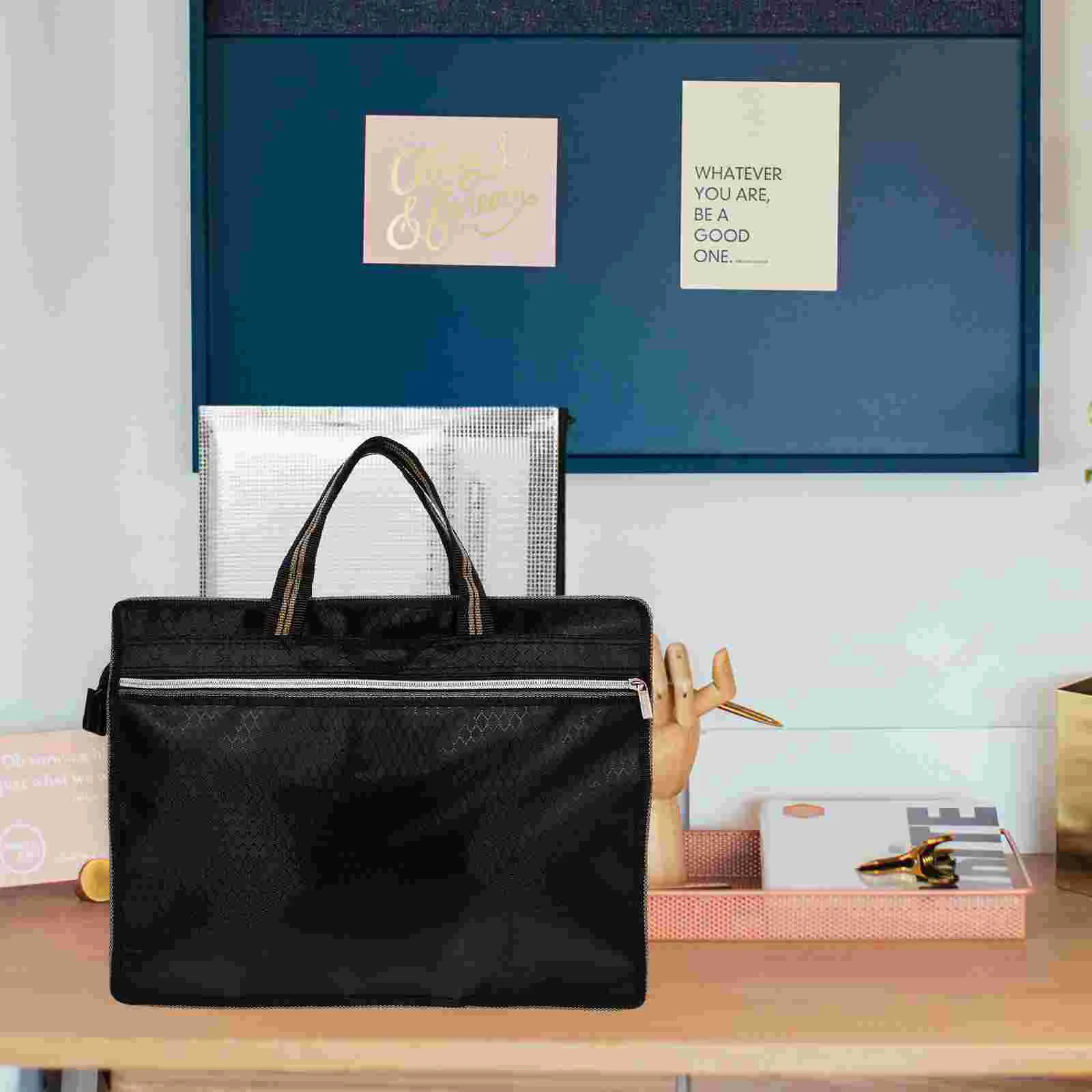 Aktenpaket Handtasche Oxford Stoff Ordner Büro Leinwand Umschlag Dokument Aluminiumlegierung Brieftaschen Studententasche