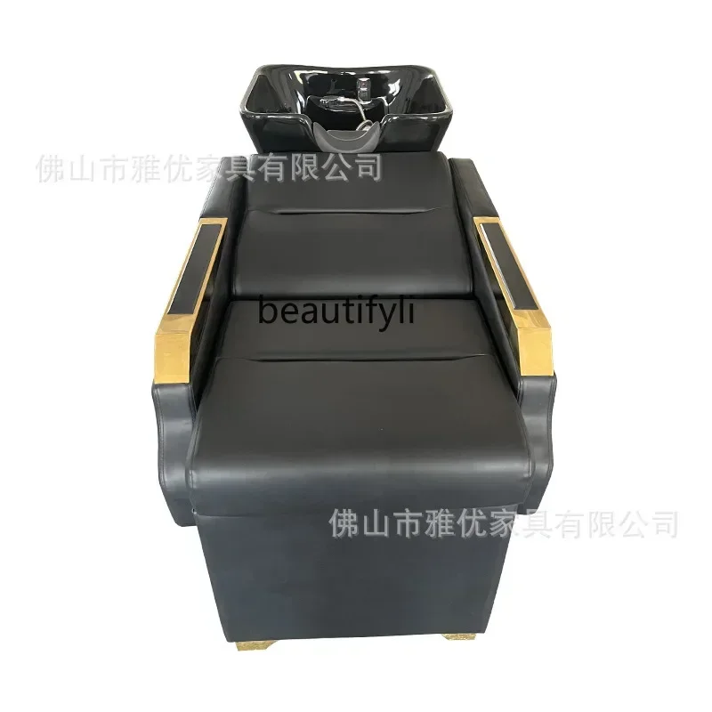 

Yh29 High-end hair salon semi-reclining shampoo bed beauty massage flush bed hair salon barber shop shampoo bed