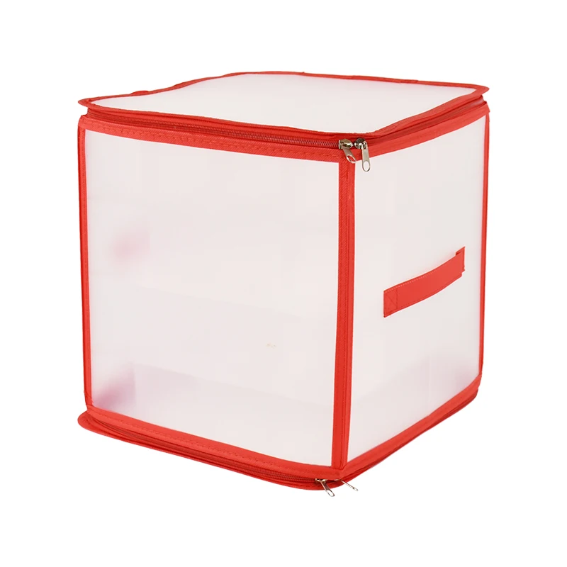 64Baubles Storage Box With Lid Translucent Christmas Ball Storage Tree Ornament Bauble Storage Divider Xmas Party Supply Navidad