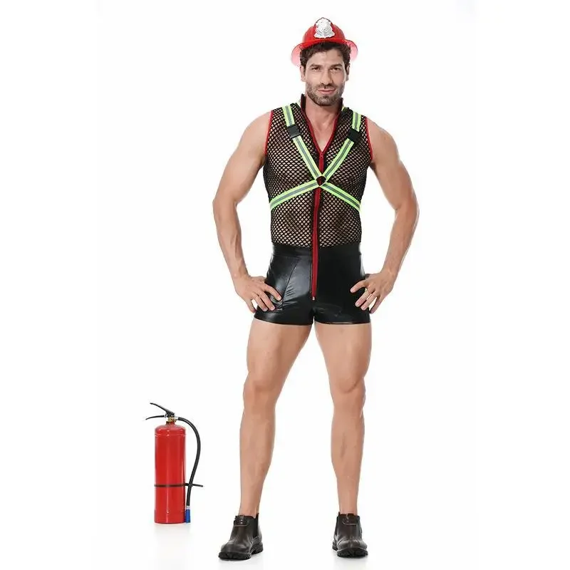 New European and American Men's Firefighter Role-playing Clothing Cosplay Performance Clothing