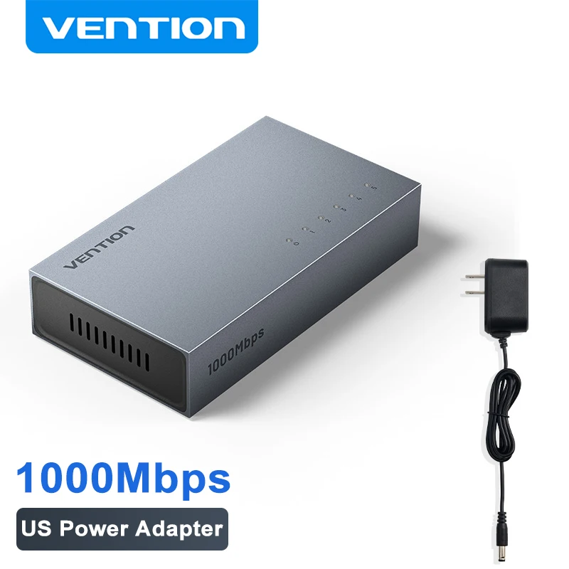 Ventie 1000 Mbps Gigabit Netwerk Switch Uitbreiding 5 Poorten RJ45 Ethernet Switch Splitter Adapter voor Router Lan Hub Plug en Play