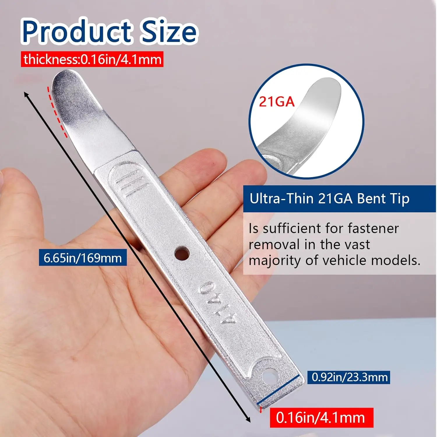 4140 أداة حدق، 2 قطعة أداة إزالة قضيب رفع، قضيب رفع الجيب، أداة إزالة حواف السيارة، يزيل القواطع بسهولة، الألواح المعدنية