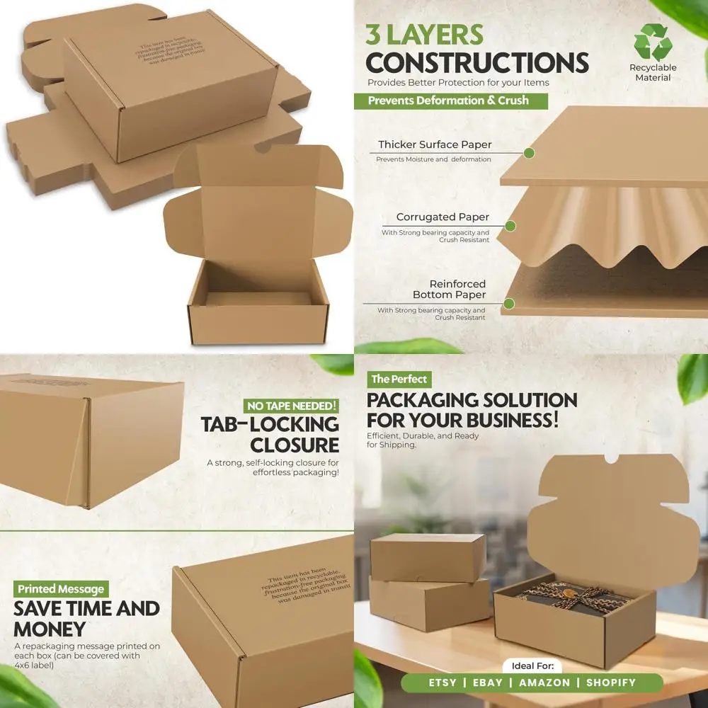 Large Heavy-Duty Cardboard Shoe Boxes for Shipping - 14.625x9.5x5.125 Inch Corrugated Mailing Boxes with Storage Solutions