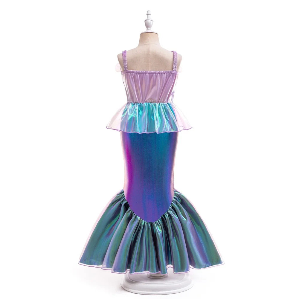 Mädchen Meerjungfrau Prinzessinnenkleider Kinder Cosplay Kostüm Geburtstags-Hochzeitskleid Für Mädchen Halloween Party Faschingskleider – Detail 4