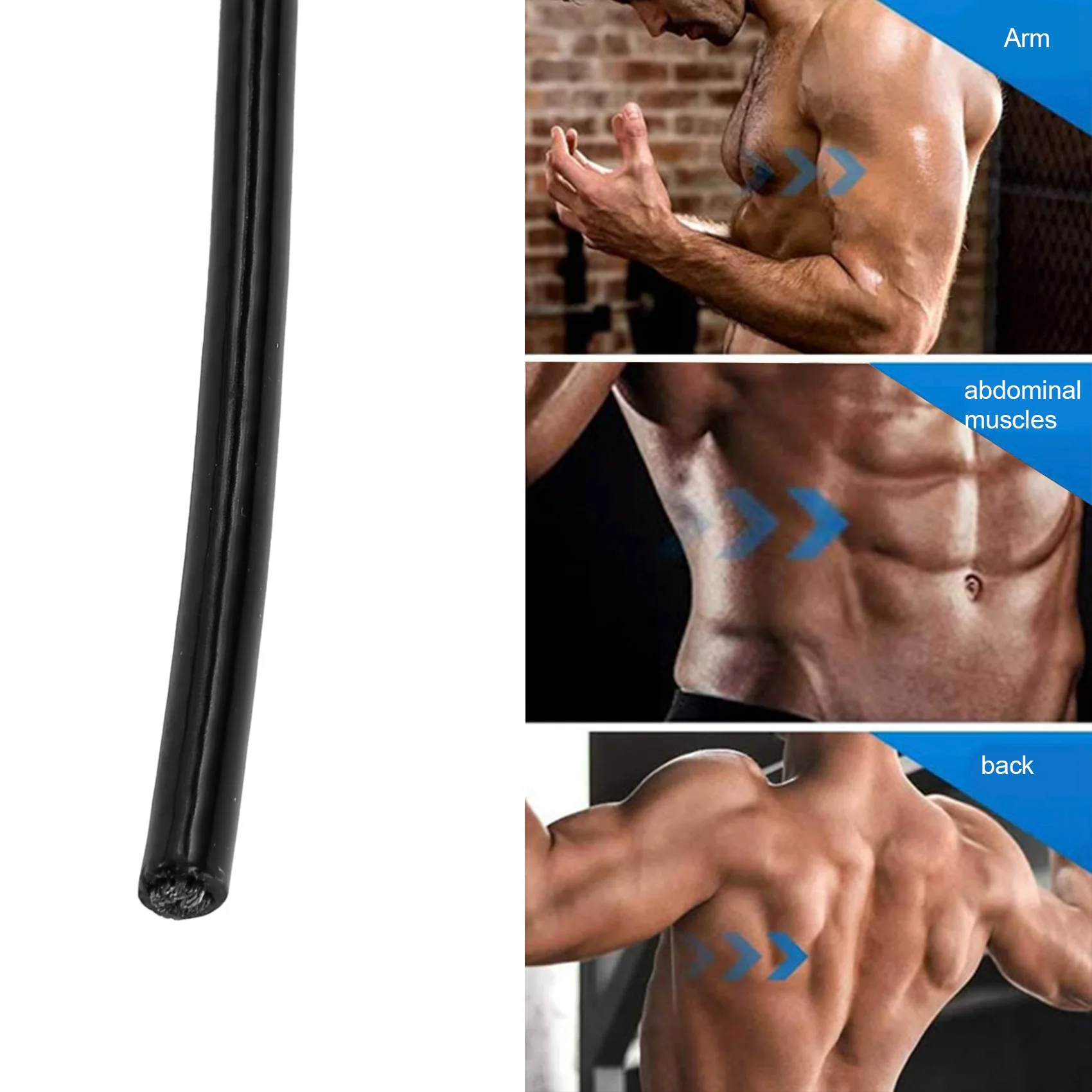 【STOCK】Home Gym Fitness Pulley Cable Length Adjustable Heavy Duty Steel Wire Rope 2M