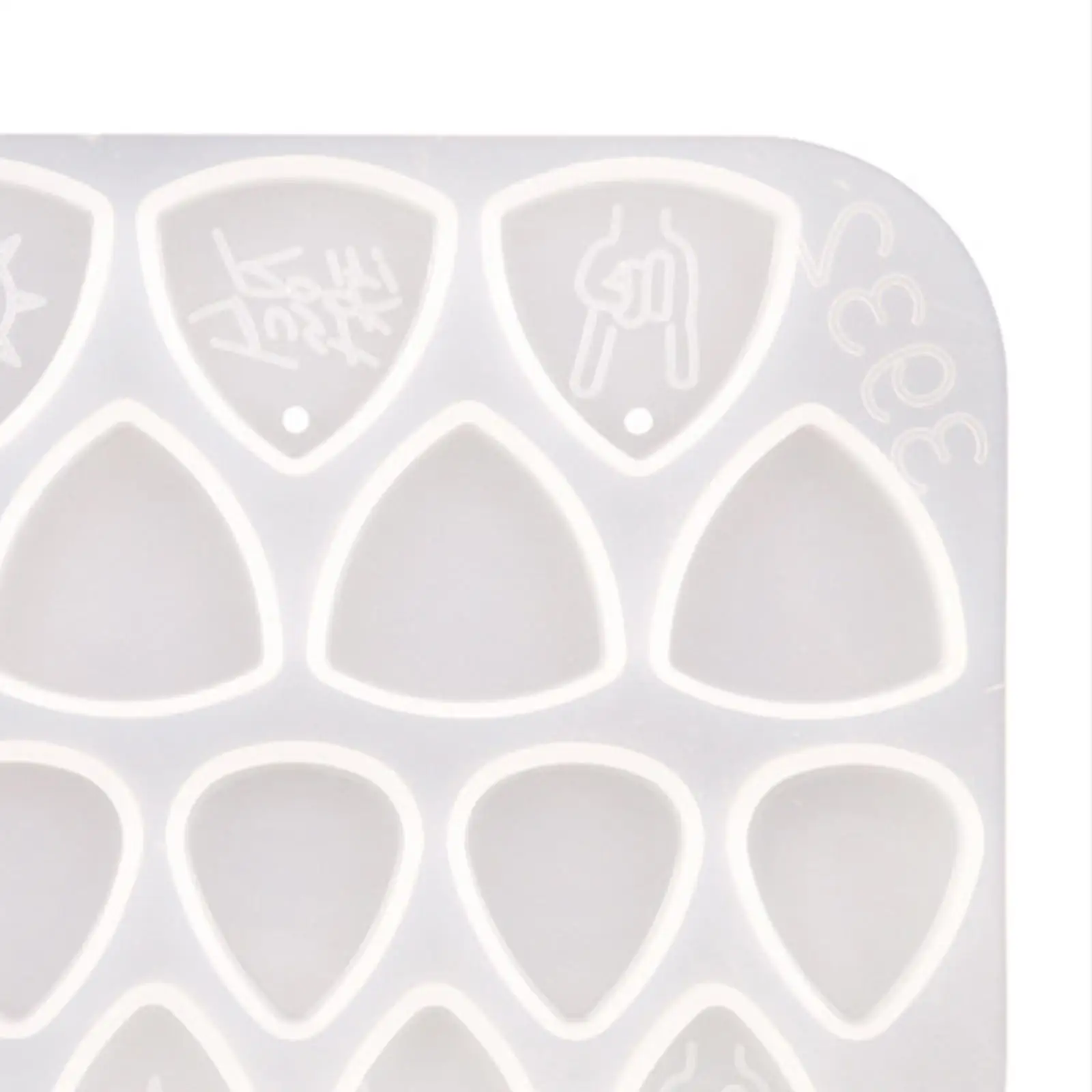 3Pcs/Set Guitar Picks Mold Epoxy Resin Mold Resin Casting Silicone Guitar Pick Storage Box Mould Triangle Plectrum Mould