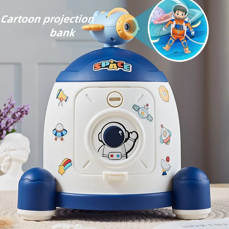 Kids Rocket Bank Speelgoed Multifunctionele ATM Bank Woondecoratie Projectie Speelgoed voor Jongens Meisjes Verjaardag Kerstcadeau