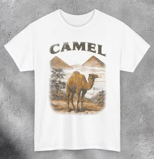 Classic Vintage Desert Pyramids & Camel Graphic T-Shirt Cotton Men Women Streetwear Tee