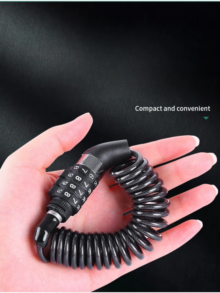 AliExpress Mountain bike combination helmet lock, anti-theft telescopic steel wire lock, portable fixed hat lock for motorcycles