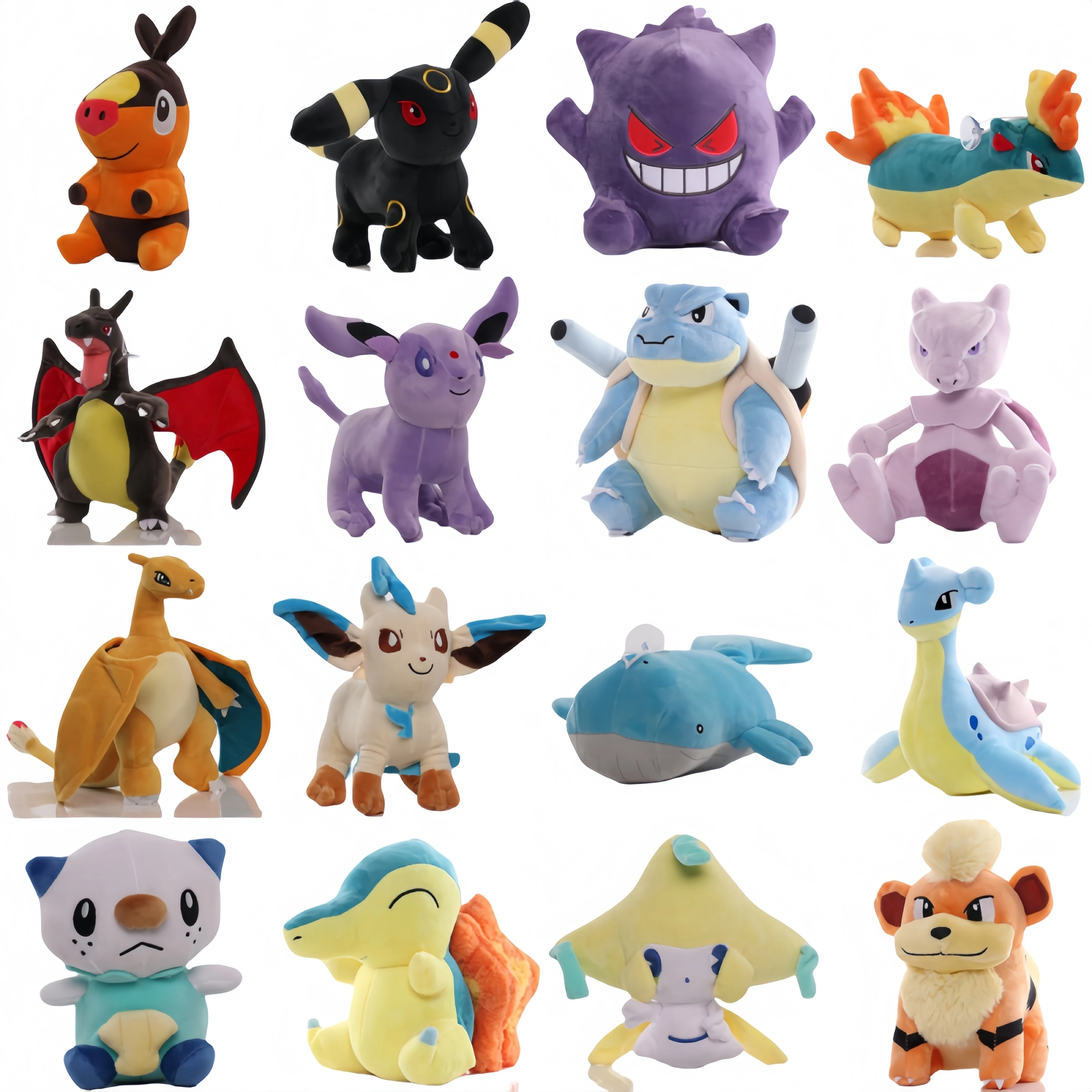 

Плюшевые игрушки Pokemon Oshawott Пикачу Чаризард Генгар Мягкая кукла Eevee Cyndaquil Teddiursa Bulbasaur Plushies Игрушка в подарок для детей
