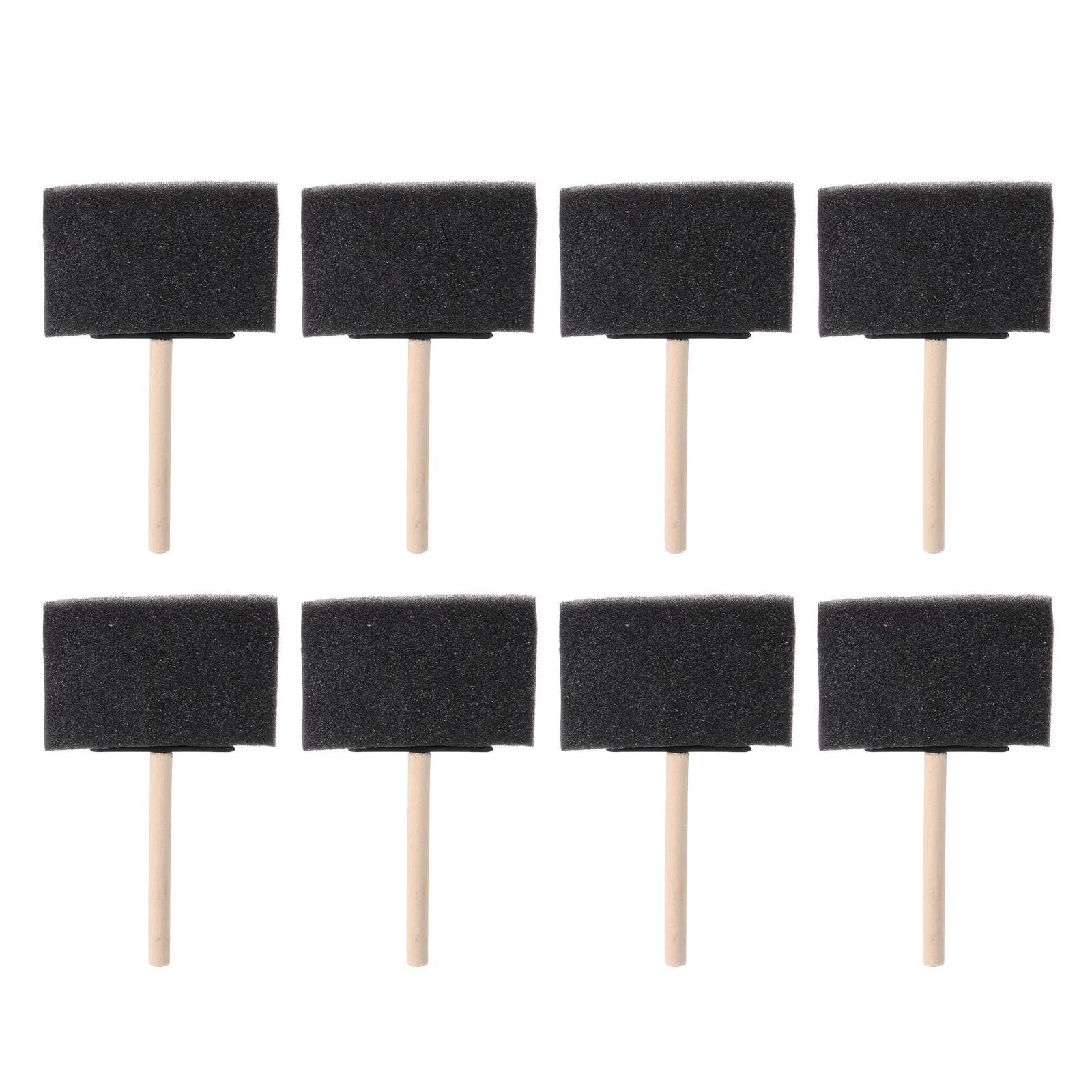 

20 Pcs Wooden Handle Sponge Brush Painting Project Supplies Drawing Graffiti Bevel Tipped Child