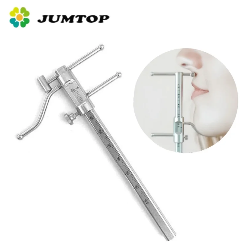 JUMTOP Dental Orthodontic Sliding Caliper Chin Indicator Dental Implant Measuring Gauge Caliper Ruler 20-100mm