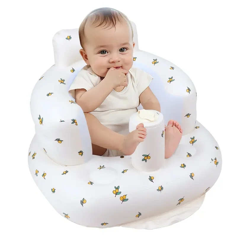 [NEW] Inflatable Baby Floor Seats(No Wheels) For Babies 3 Months & Up,  Inflatable Baby Seat For Sitting Up With Built In Air