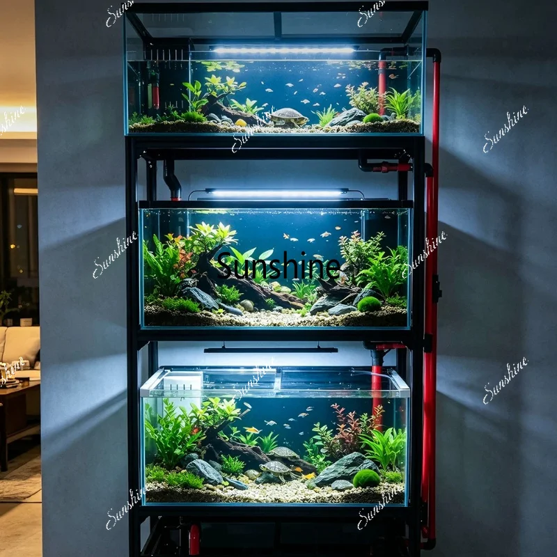 Basic double three-layer fish tank simple modern breeding combination