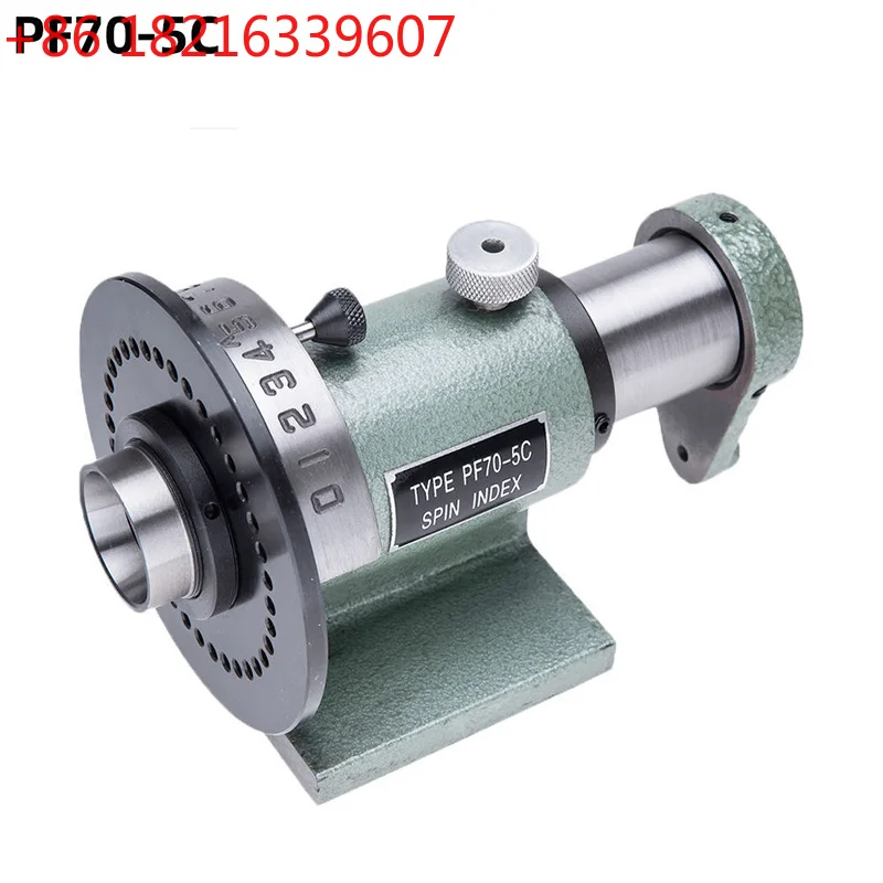 YAO NEW PF70-5C Simple Indexing Head 5C Chuck Milling Grinder Universal Jig Machine Tool Holder Compatible with 2 3 4 5 Inch Chu