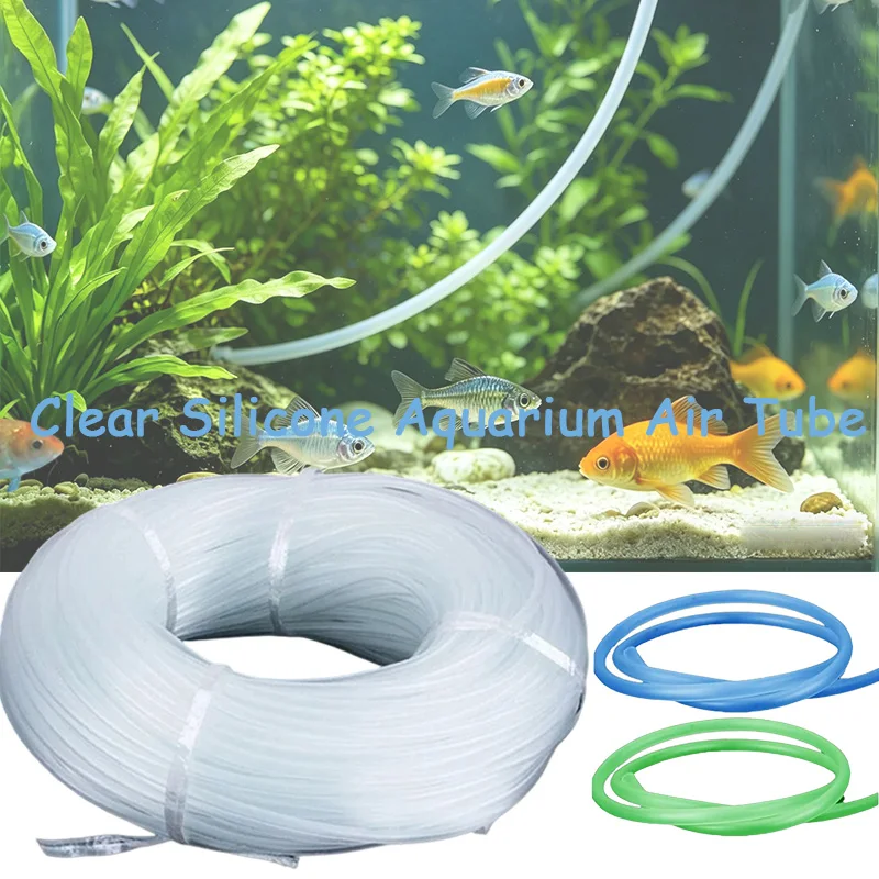 Transparenter PVC-Aquarium-Luftschlauch 4*6mm Fischbecken-Sauerstoffpumpenschlauch 1M/3M/5M/10M/20M Flexibler Luftschlauch für Zuhause, Hotel, Feuchtmarkt
