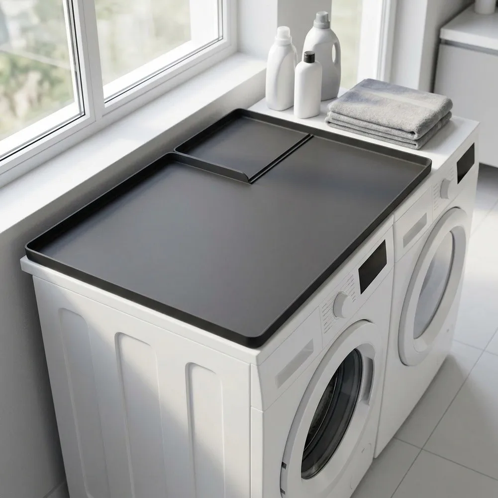 Non Slip Laundry Pad Silicone Washer Mat Home Appliance Spill Protection Layer Heat Resistant Texture Easy To Clean Finish