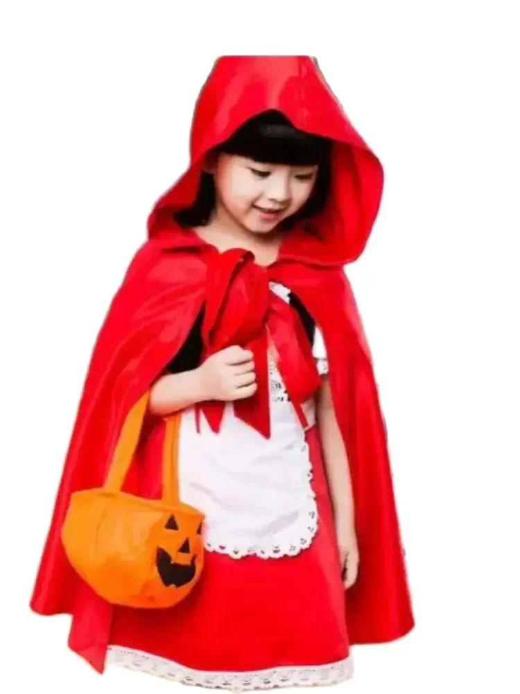 1 set/lot Halloween costume kids girls dress children Red Riding Hood cosplay dress Princess baby party cosplay costumes js6795