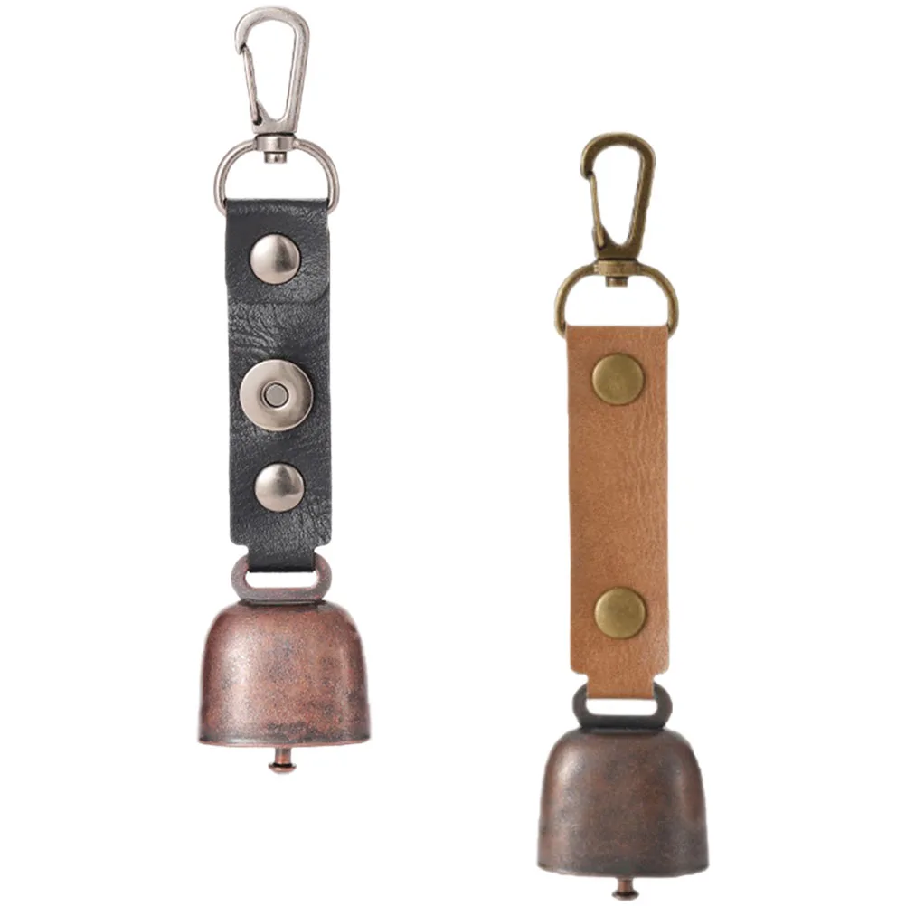 

2pcs Bell Pendant Metal Alert Bells Cow Bear Hiking Supplies Camping Accessories Outdoor Alarm Portable Durability