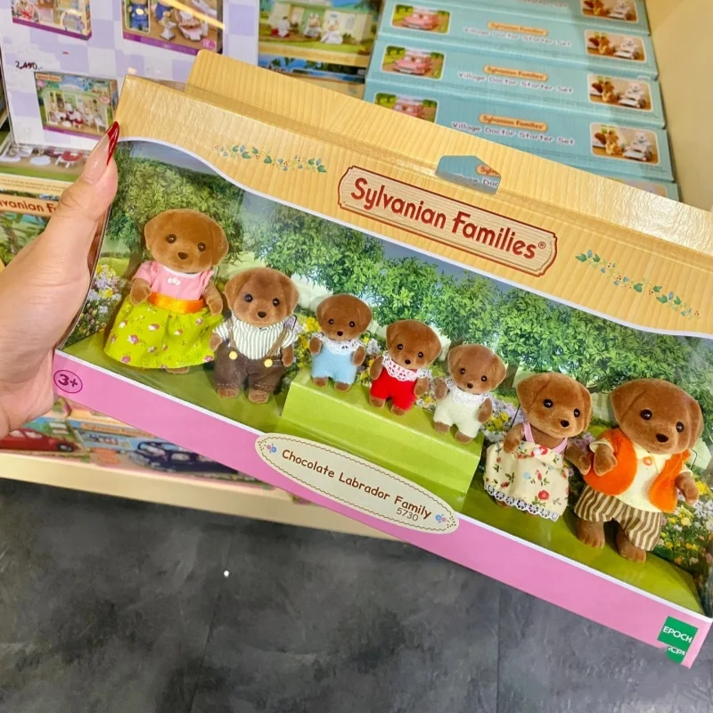 Originele Sylvanian Families Anime Figuur Labrador Hond Serie Decoratie Model Hanger Kinderen Speelgoed Kamer Ornament Meisje Verjaardagscadeau