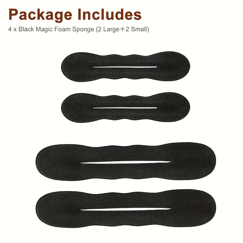 4 قطع من أدوات تجعيد الشعر البلاستيكية الإسفنجية لصانعة كعكة الموضة للنساء للاستخدام اليومي وإكسسوارات الشعر