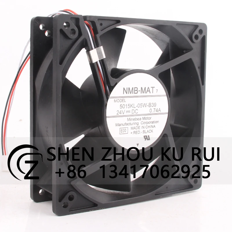 

Корпусный вентилятор для NMB 5015KL-05W-B39 127*127*38 мм 24 В 0,74 А 12738 3-проводной охлаждающий вентилятор для проектора