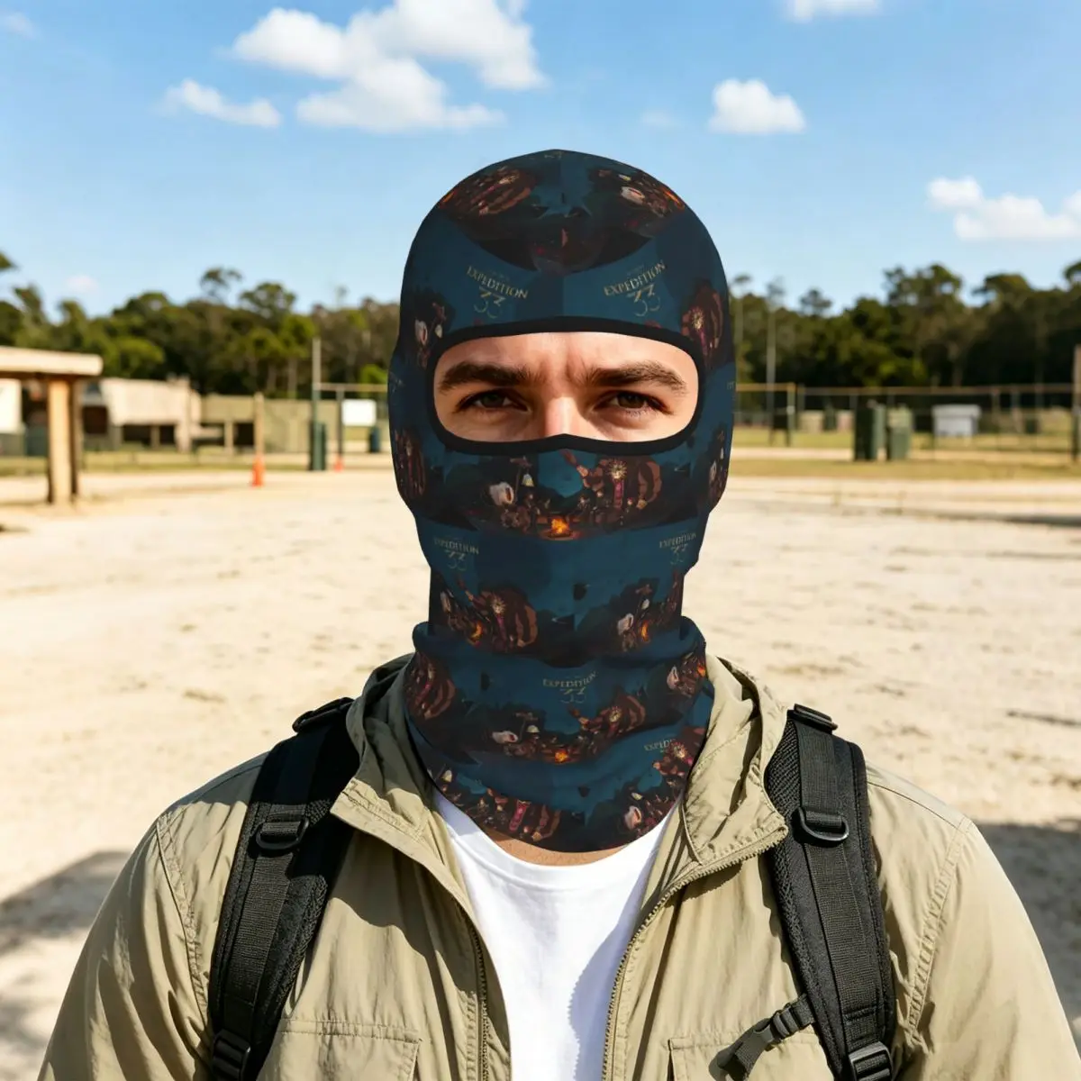 Clair Obscur Expedition 33 Game Thin Balaclava Full Face Mask Sun Protection Neck Gaiter For Motorcycle Cycling Fishing Outdoor