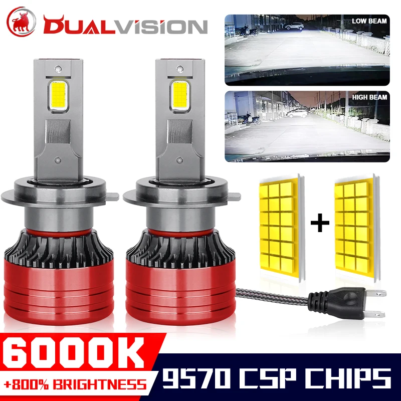 

Dualvision F5C F5 H7 LED Car Headlight Canbus 6000K Led H4 H1 H11 H8 H9 9005 9006 HB3 HB4 9012 HIR2 30PCS CSP Chip Fog Lamp 12V