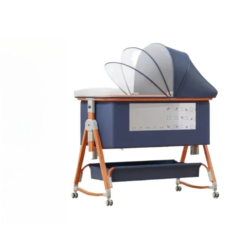 Modern multifunctional aluminium foldable crib neonatal bedroom furniture
