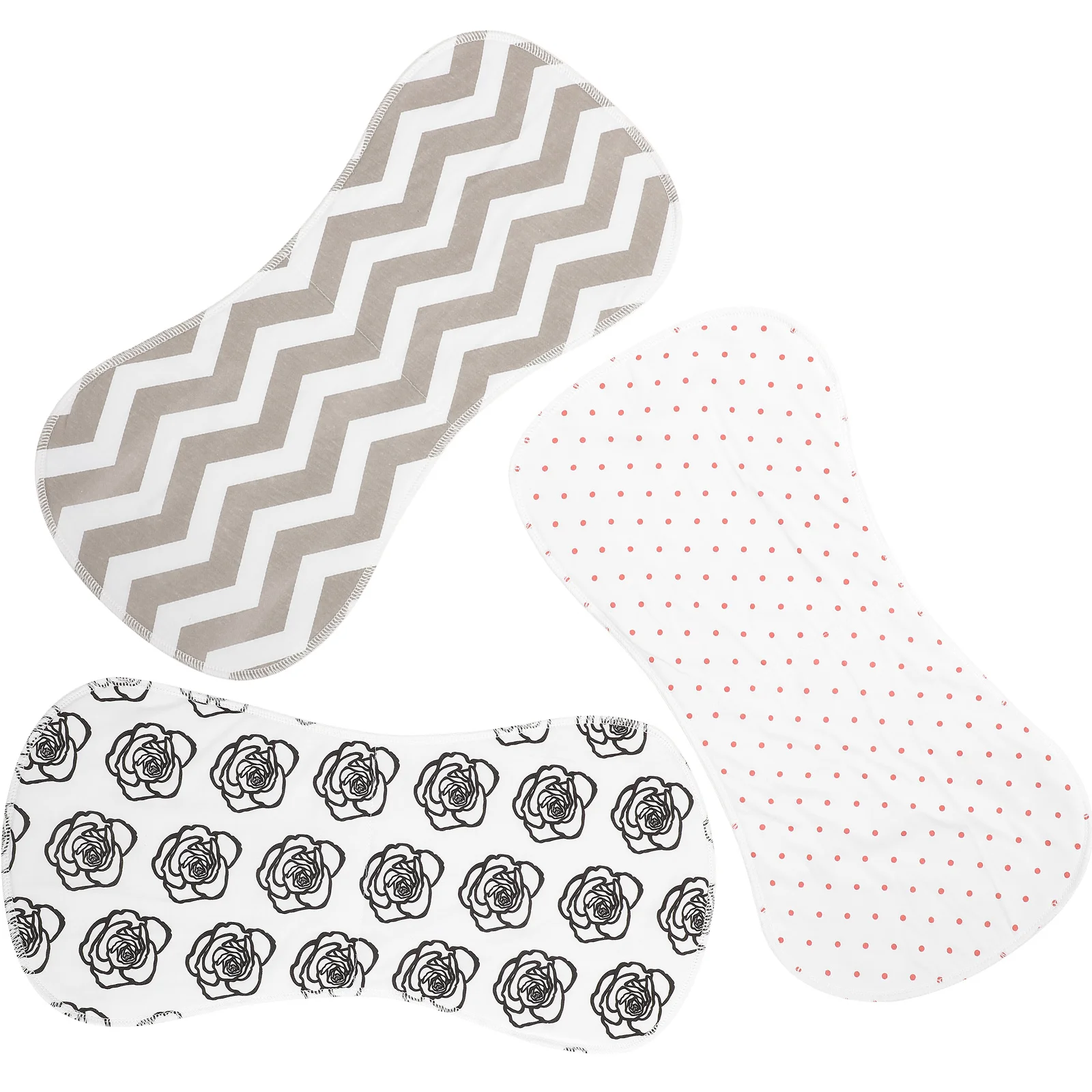 3 szt. Śliniaków bawełnianych wielokrotnego użytku, małe, regulowane śliniaki do jedzenia dla dzieci, uniwersalne, nadające się do prania, śliniaki do posiłków, ozdobne ochraniacze na ubrania