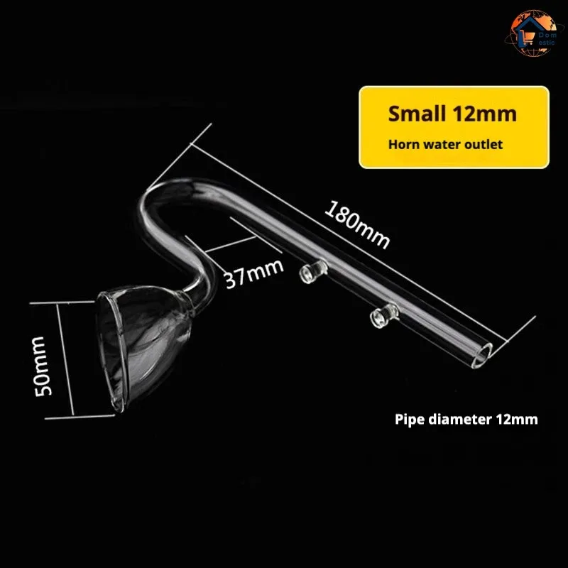Glass pipe lily peony spin surface skimmer inflow outflow 13mm 17mm aquarium water plant tank filter ADA quality mini nano