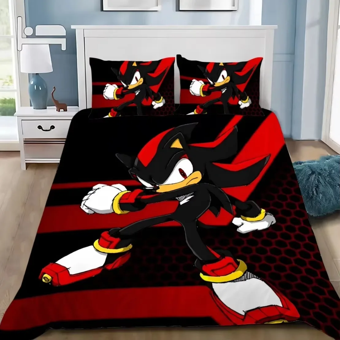 

Exquisite 3D Cartoon S-Sonics Wallpaper Anime Digital Printing Bedding Set Duvet Cover Comforter Bed Youth Kids Girl Boys Gift