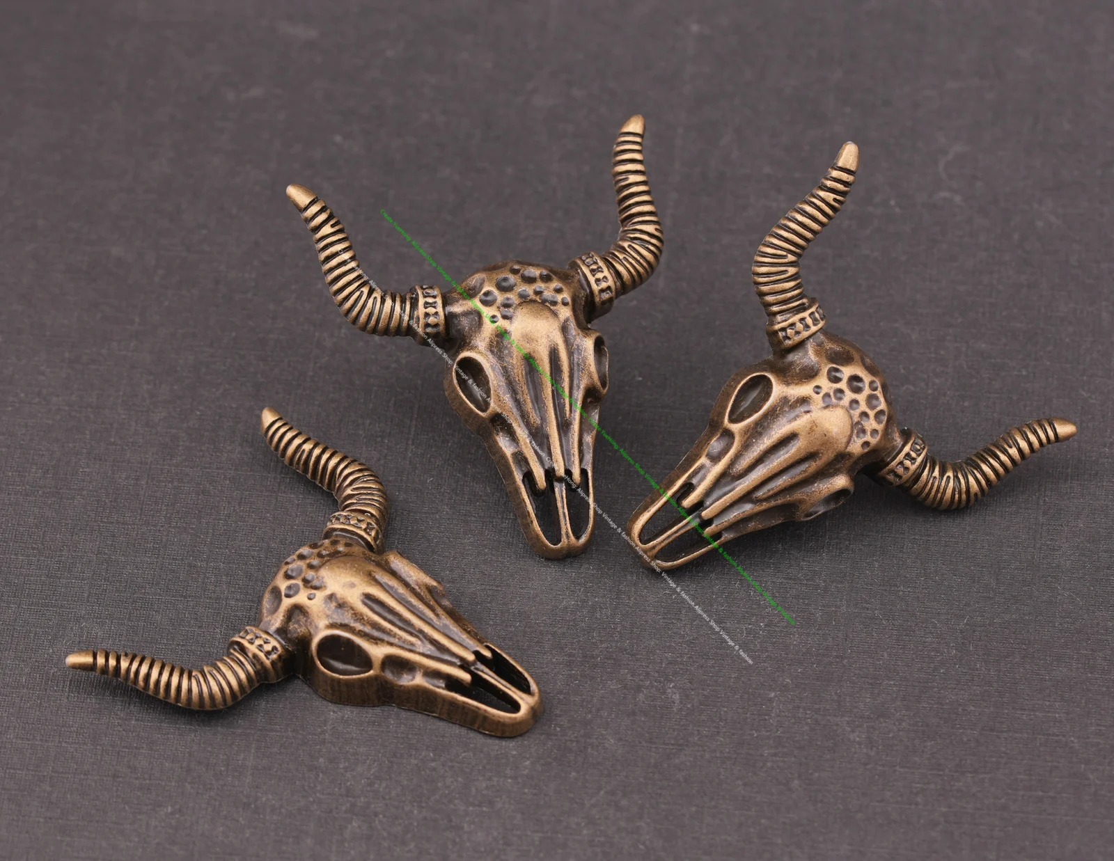 10x50*43mm Punk Biker Antik Silber Western Bull Head Longhorn Leder Craft Gürtel Zubehör Sattel Concho Knopf Schraube zurück – Detail 7