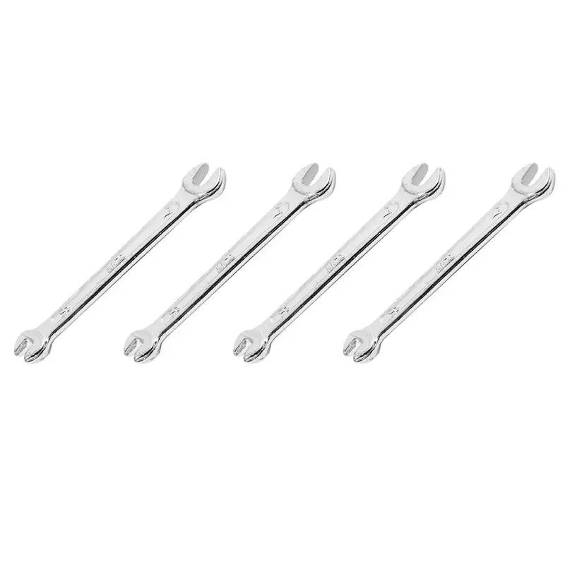 KYCOR-4X Silver Tone 5.5Mm X 7Mm U Shape Double Open-Ended Wrench Tool