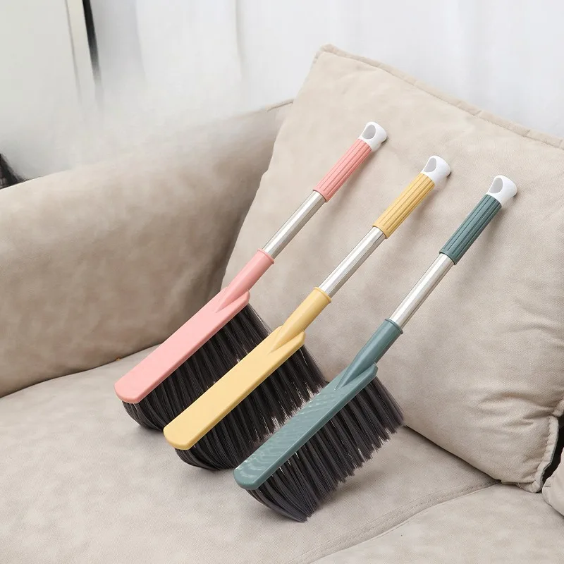 1PC Multi Functional Bed Brush, Stainless Steel Long Handled Soft Bristled Broom, Kang , Household Cleaning