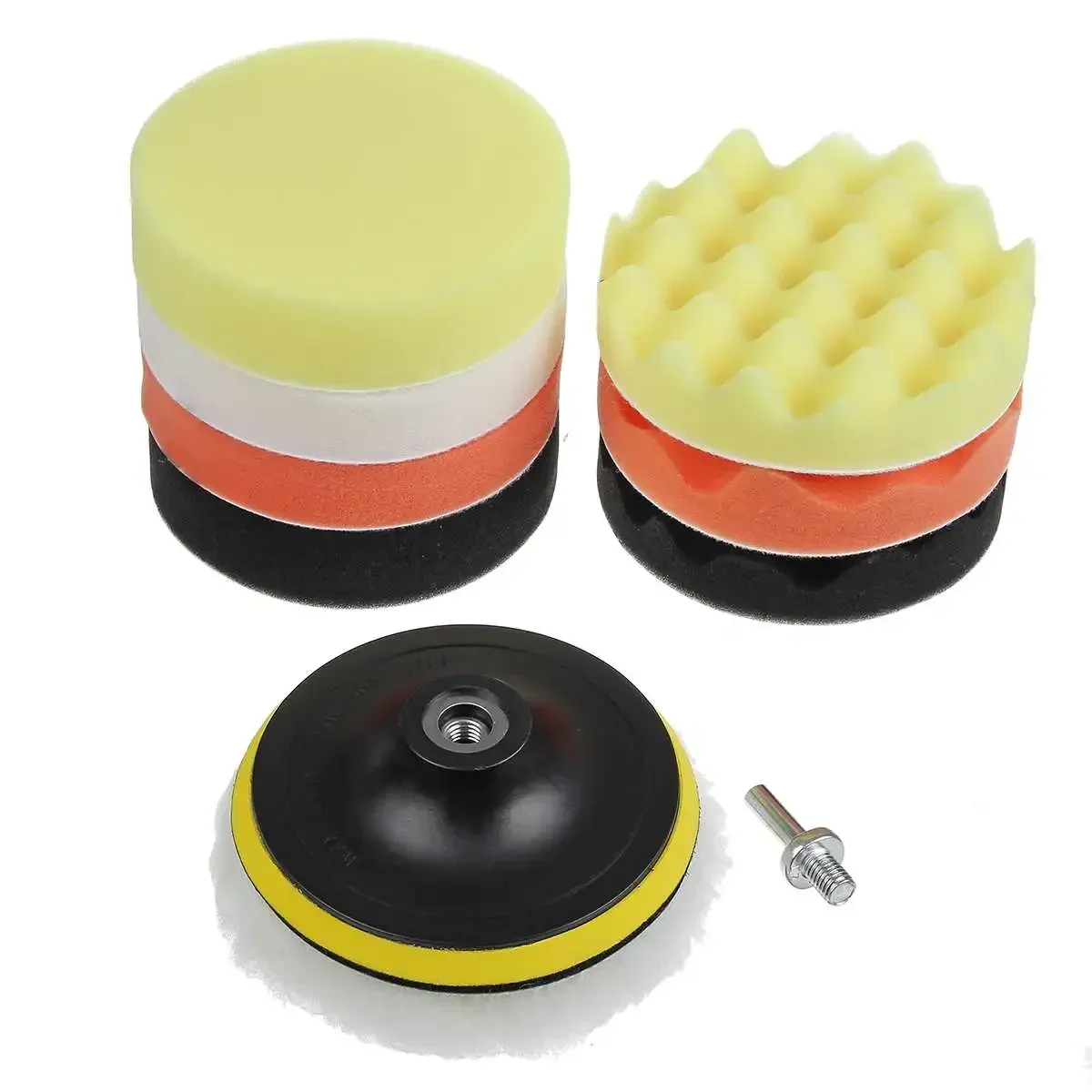 10pcs/lot 3/4/5/6/7 inch Buffing Sponge Polishing Pad Hand Tool Kit For Car Polisher Compound Polishing