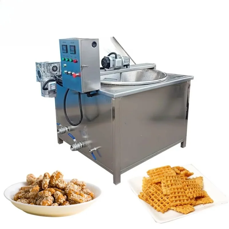 Customized Commercial Automatic Deep Fryer Machine For Tater Tots Onion Rings Pork Rinds Snack Food Processing Catering