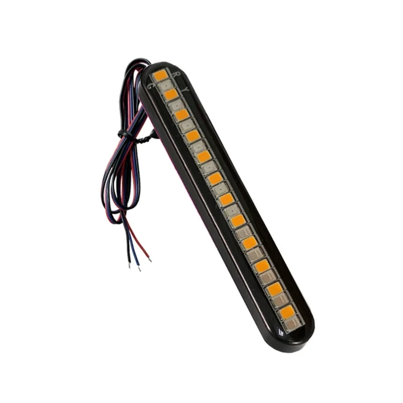 

Motorcycle 24LED Dual Color Light with Flowing Turn Signal and Brake Tail Light Module for Enhanced Visibility