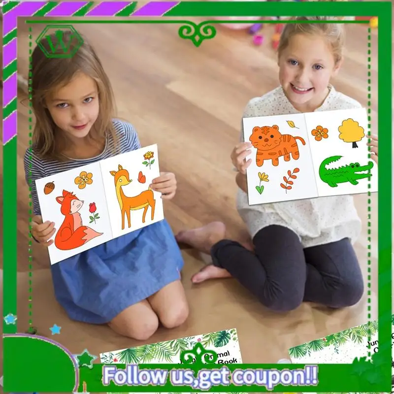 

Reliable-16Pcs Cartoon Jungle Animals Graffiti Painting Book Kids Coloring Picture Books Birthday Gifts Drawing Notebook
