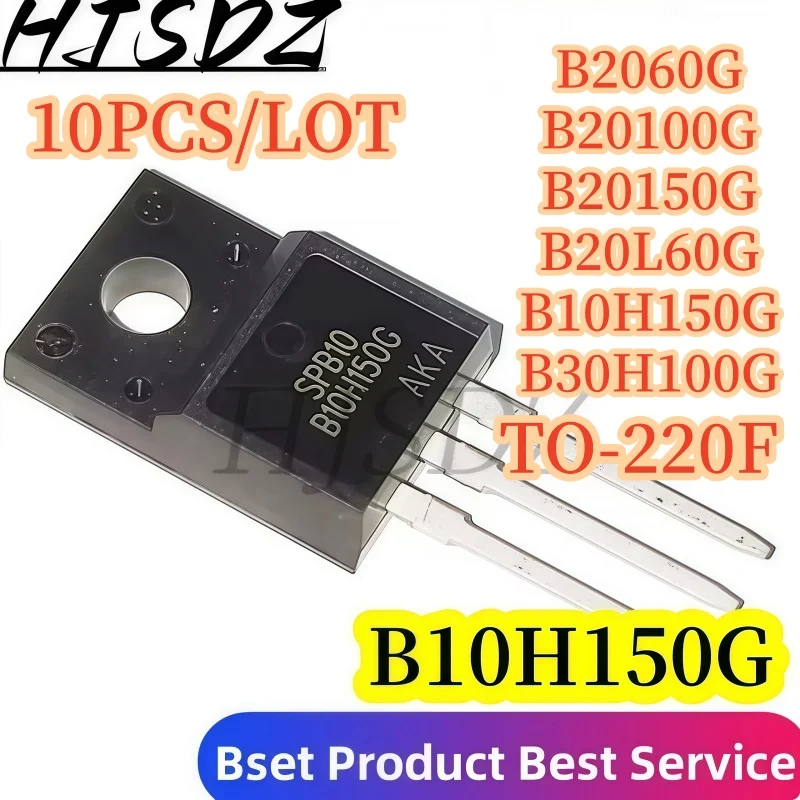 【10PCS/LOT】 -【High-efficiency MOSFET】 TO-220F package (MBRF2060G B20100G B20150G B20L60G B10H150G B30H100G ) ultra-low i