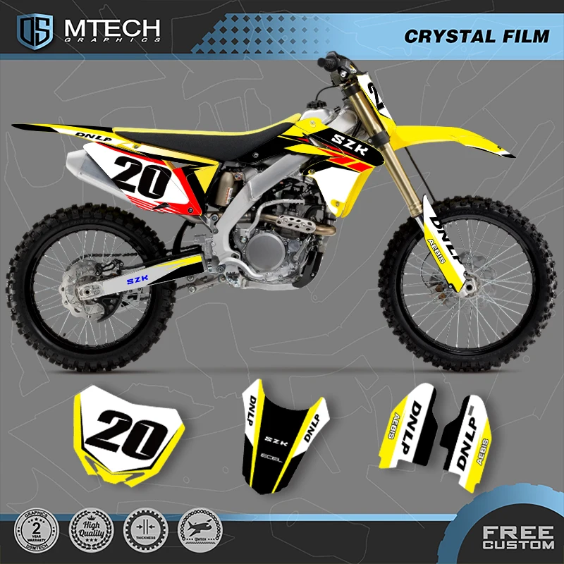

DSMTECH мотоциклетные графические фоновые наклейки, наборы наклеек для SUZUKI 2010 2011 2012 2013 2014-2018 RMZ250 002