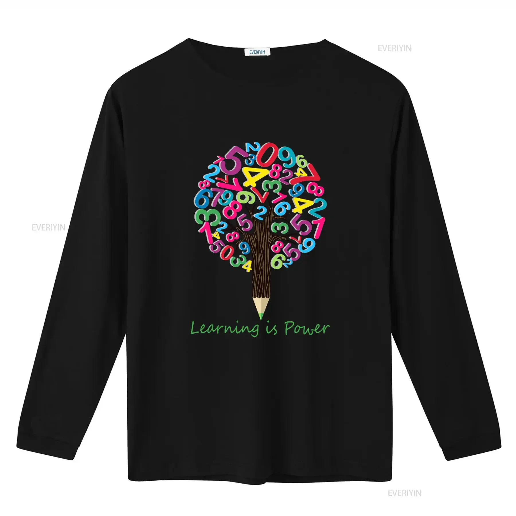 National Numeracy Day Maths Number Tree T Shirt for Boys Girls Kids Learning is Power Design vintage Washed Casual Soft