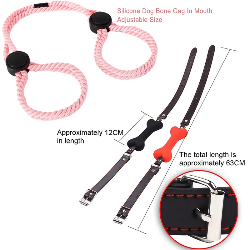 Bdsm adulto jogo bondage kits diamante padrão chicote morango sino mamilo grampos amarrando corda de algodão algema cão osso mordaça sex shop