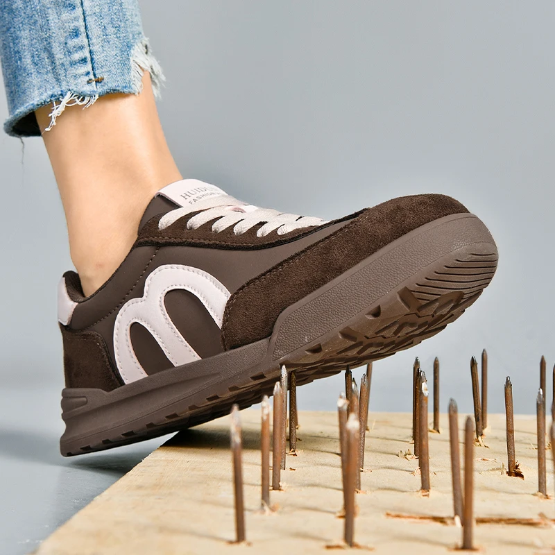 Women work safety Shoes Comfor security shoes woman steel toe Sneakers Lightweigh Breathable Non-Slip summer work boots
