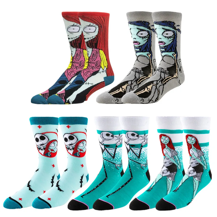 Potdemiel ديزني الكرتون أنيمي طاقم الجوارب للرجال النساء عيد الميلاد هالوين احتفالي اللمس الهيب هوب الجدة مضحك عارضة الجوارب