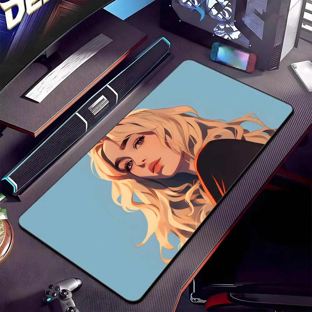 

singer S-sabrina Carpenter Mouse Pad Mousepad Large Gaming LockEdge Thickened Computer Keyboard Table Desk Mat