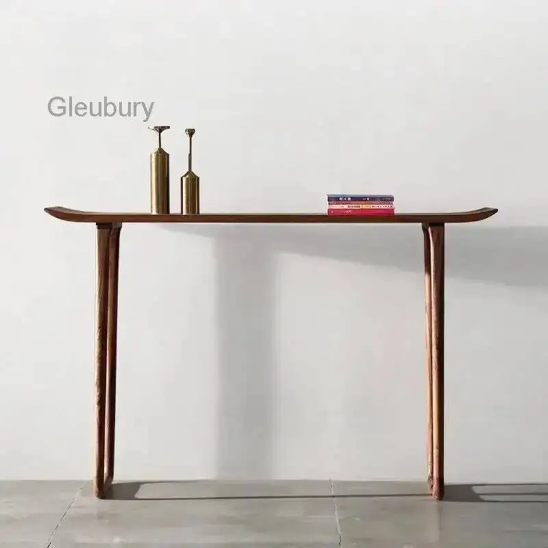 Фото Стильные и модные консольные столы в китайском ретро-стиле, классический дизайн, тонкие консольные столы в стиле середины века, мебель для прихожей