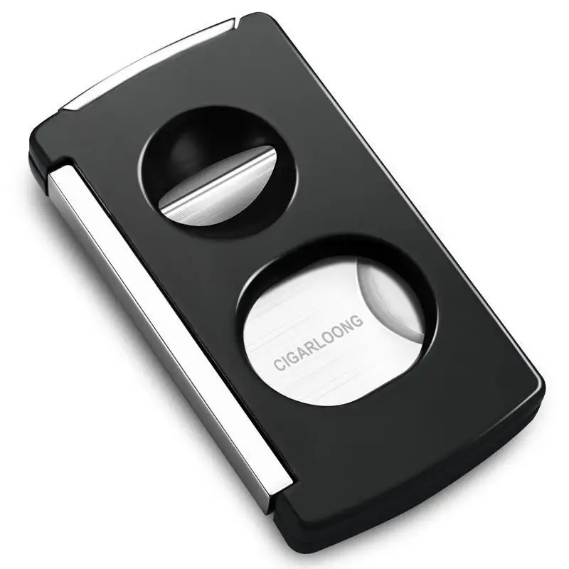 Multi Functional Cigar Cutter with Sharp Stainless Steel Smooth Blade, Flat V-shaped Cigar