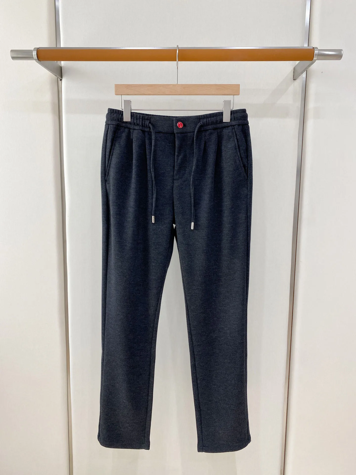 2026 men's autumn and winter new casual wool fabric soft and skin friendly mid waist drawstring casual pants M-4XL oat, brown, n