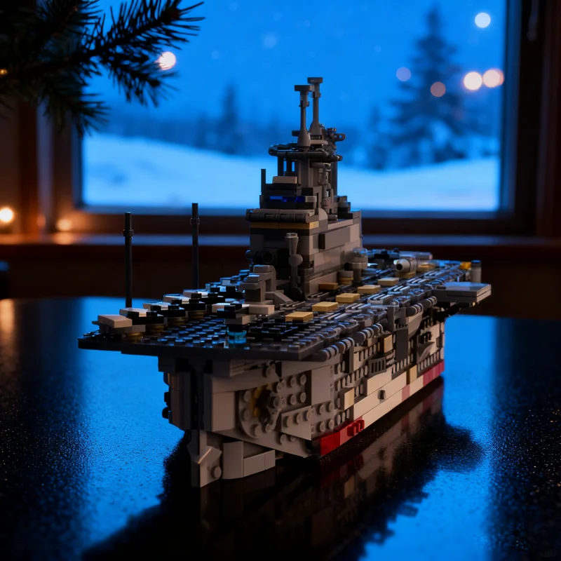 

677 шт. MOC U S Essex CV 9 Iconsed Модель Строительные блоки игрушки Архитектура Сборка DIY творческая идея Рождественский подарок Кирпич Дети